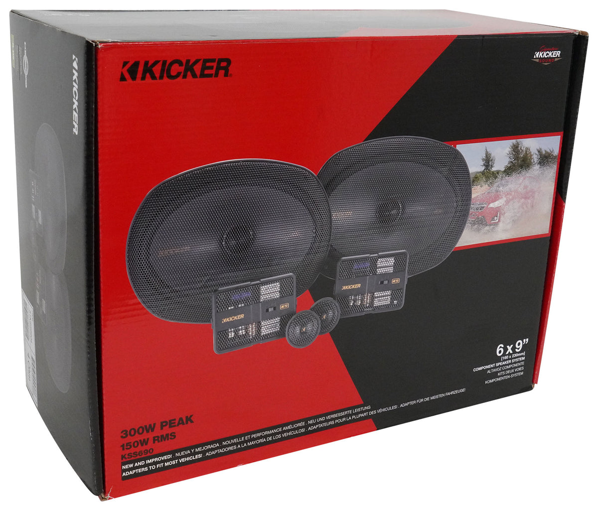 Pair Kicker 51KSS6904 6X9" Car Audio Component Speakers w/1" Tweeters