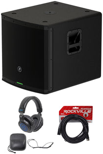 SR18S 18" 1600W Powered Active DJ PA Subwoofer With Headphones & XLR Cable