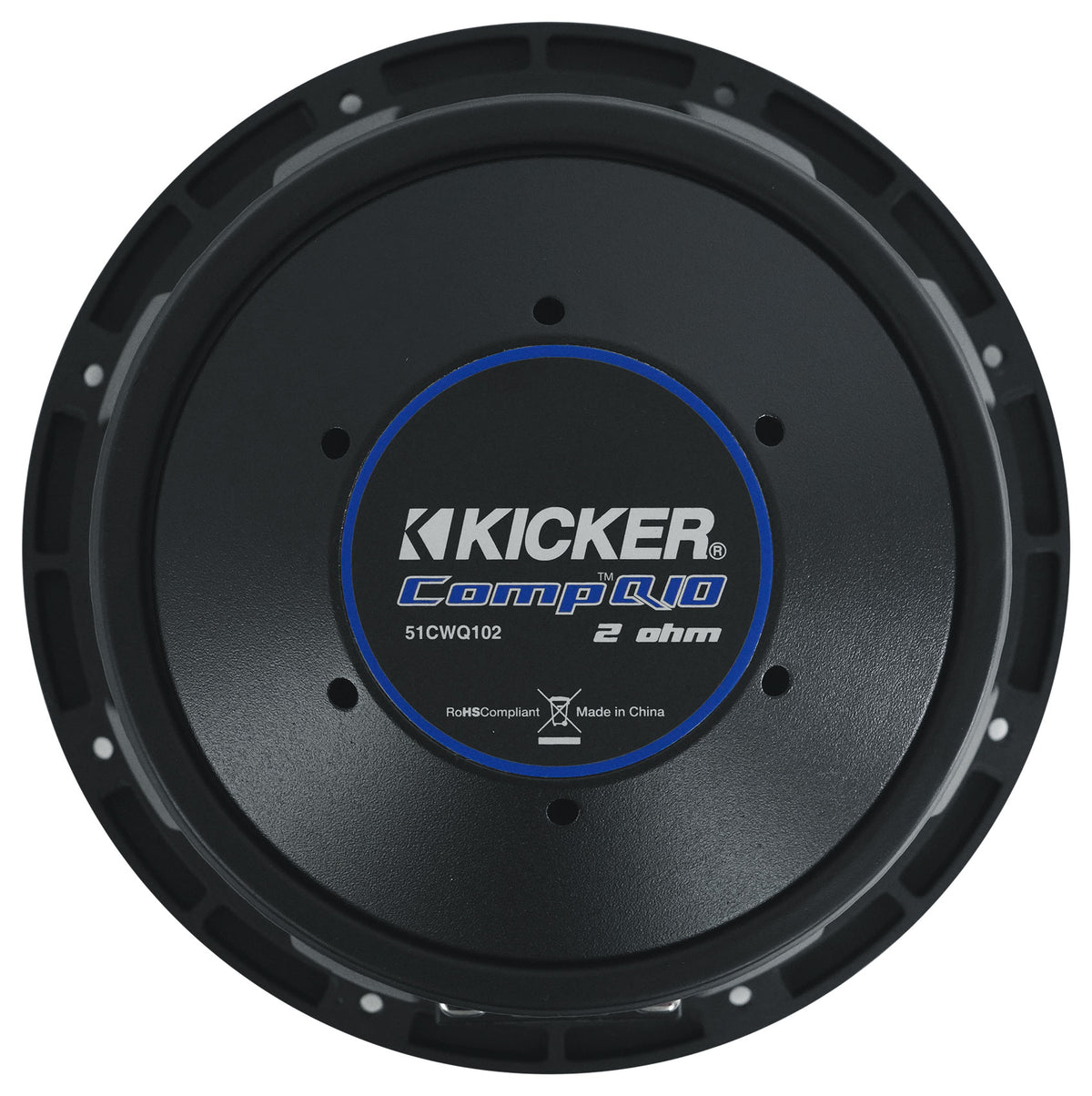 Kicker 51CWQ102 COMP Q 10" 800 Watt Car Audio Subwoofer DVC 2 Ohm Sub CWQ102