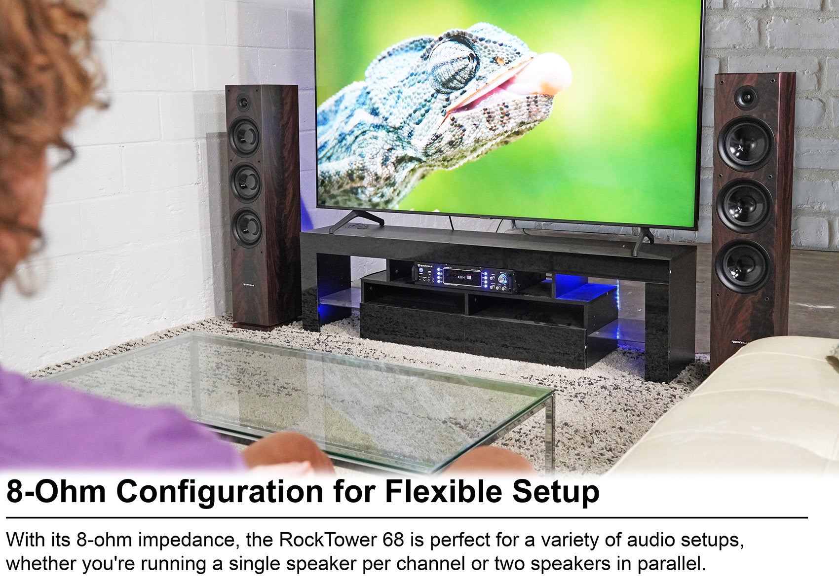 Passive Speakers Rockville RockTower 68C Tower Speakers (Pair)