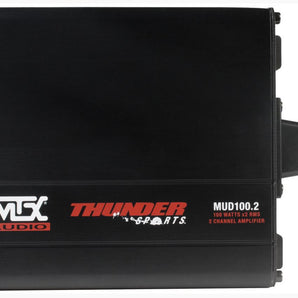 MTX UNI-2-MUDBTRC UTV Audio Kit-Amplifier+4 Roll Cage Speakers+Bluetooth Control