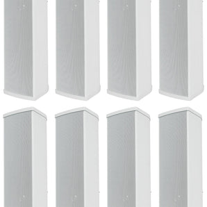 (8) Rockville WET ARRAY 5 WHITE Line Array Speakers For church/School/Auditorium