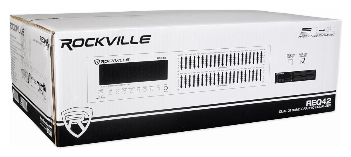 REQ42-B Black 19" 2 x 21 Band Graphic Equalizer