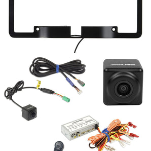 Alpine Front+Rear Car Camera w/License Plate Bracket+Switch Multi View Selector