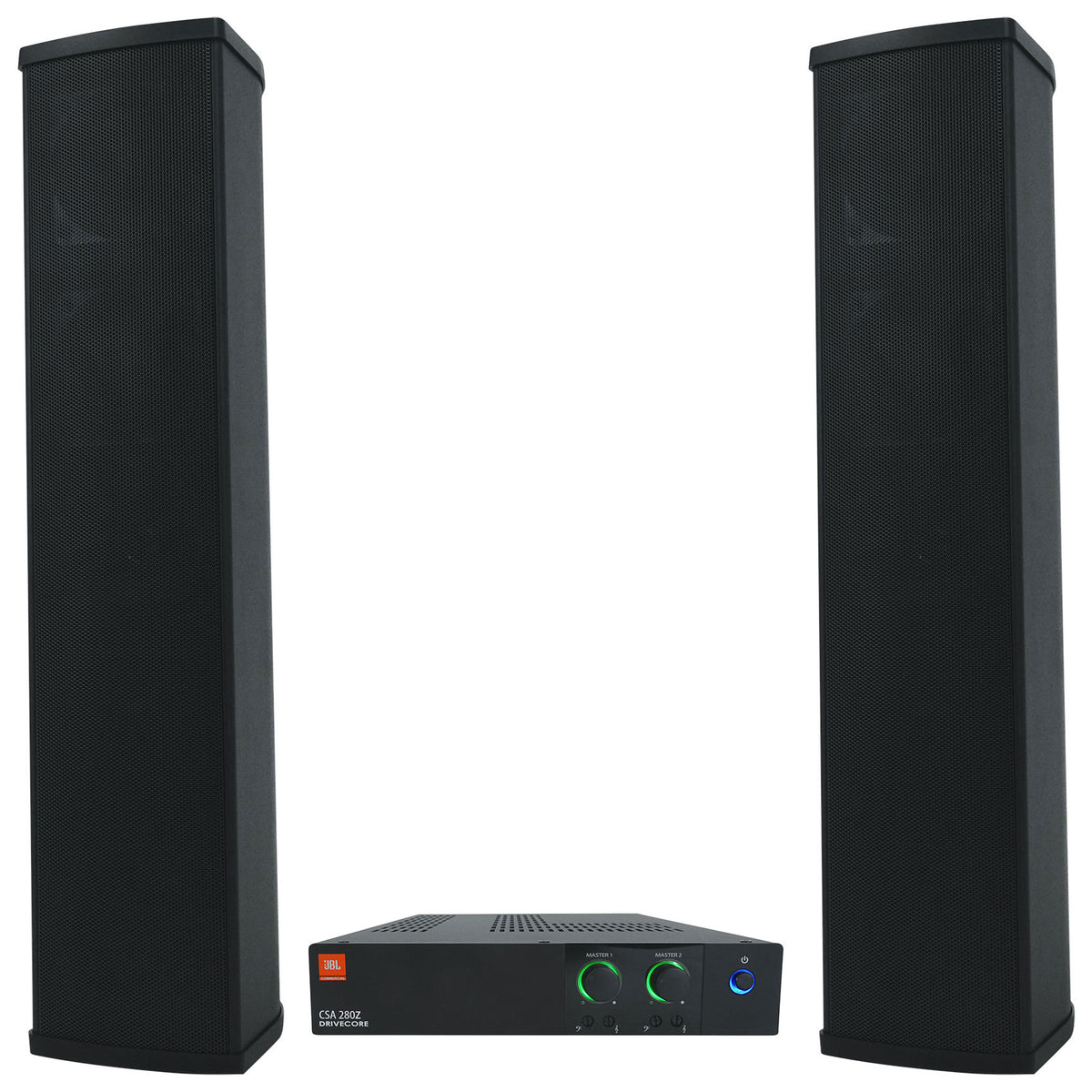 CSA 280Z Amplifier + (2) Black Column Line Array Speakers