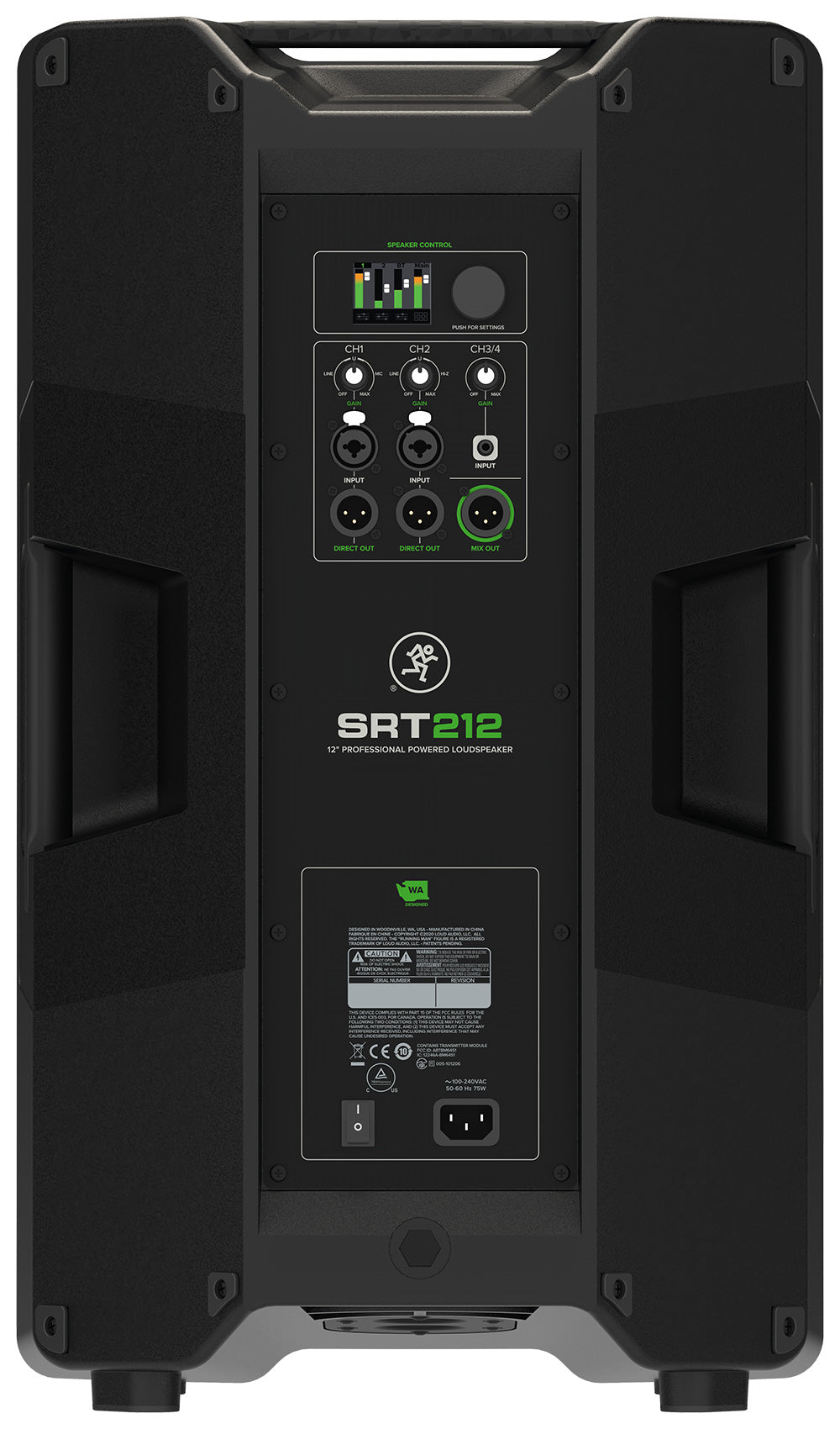 SRT212 12" 1600 Watt Powered Active DJ PA Speaker With Bluetooth & Slip Cover