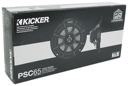 Pair KICKER 51PSC652 6.5" 120 Watt Speakers For Motorcycle/ATV/UTV 2-Ohm PSC65