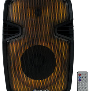 (2) Technical Pro PLIT8 Portable 8" Bluetooth LED Party Speakers+Wireless Link