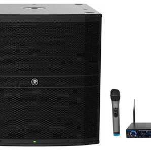 Mackie DRM18S 2000w 18" Powered DJ PA Subwoofer Sub+Dual Wireless Microphones