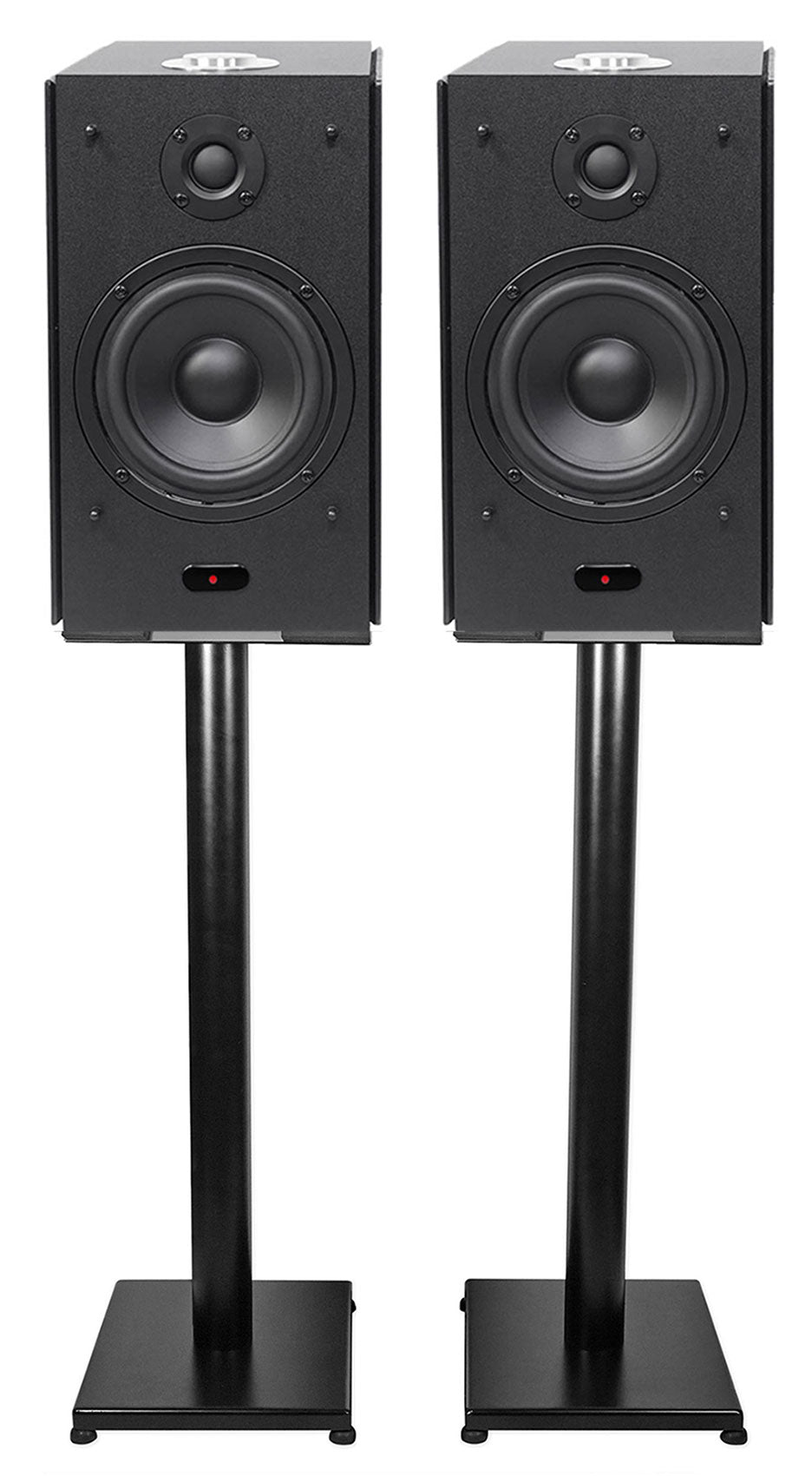 (2) HD5B 5" Powered Bluetooth Bookshelf Speakers w/29" Stands