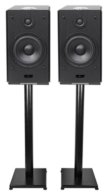 (2) HD5B 5" Powered Bluetooth Bookshelf Speakers w/29" Stands