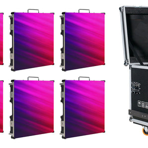 (8) American DJ EVS3 Vision Series Pixel Pitch RGB SMD2121 LED Video Panels+Case