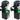 (2) American DJ ADJ Inno Pocket Roll DMX LED 12W Barrel Mirror Scanner Lights