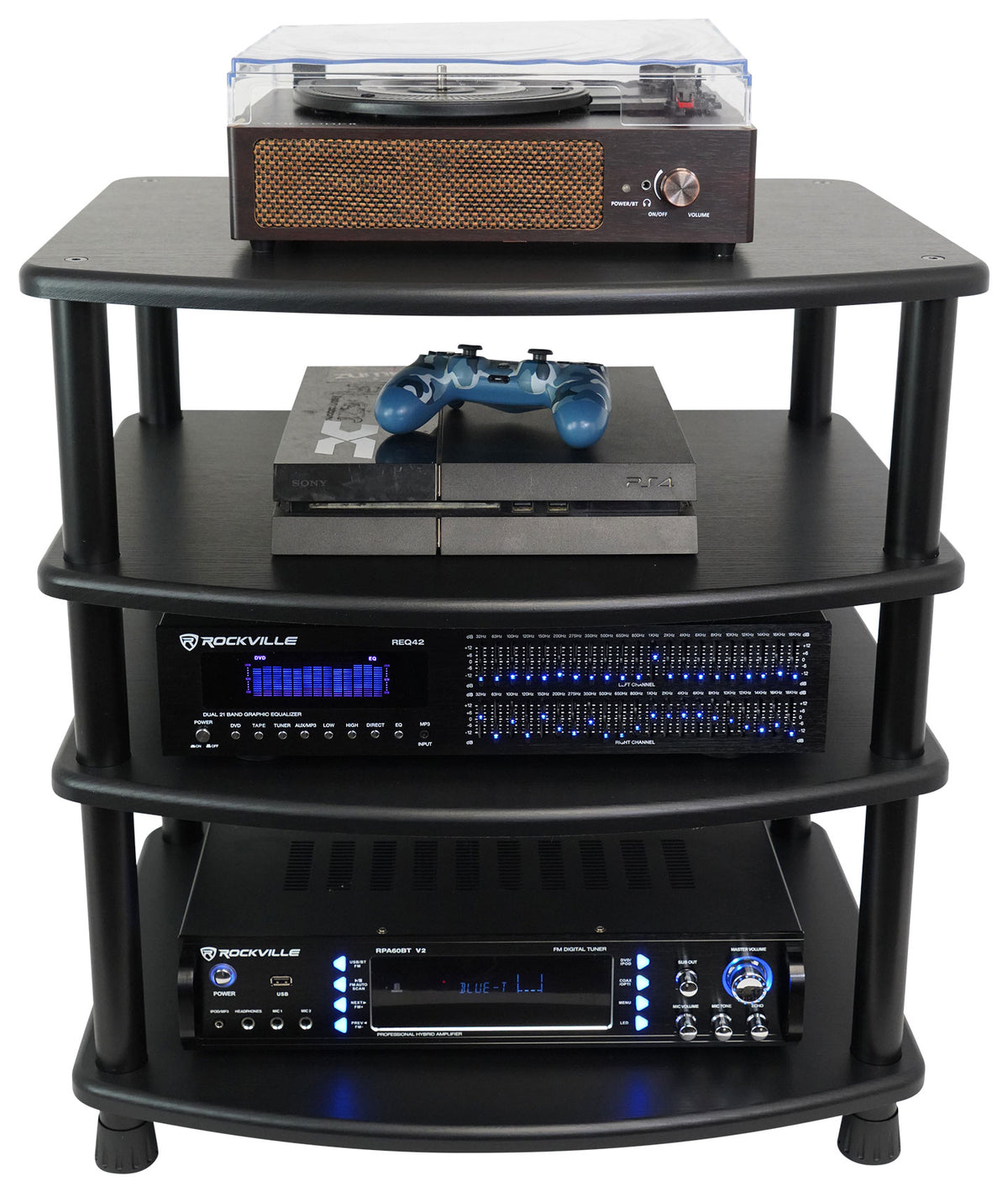 FLX Black 4-Shelf + FLX Black Add-On Shelf Bundle
