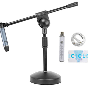 Blue Ember Podcast Podcasting Recording Streaming Microphone Mic+Boom Desk Stand