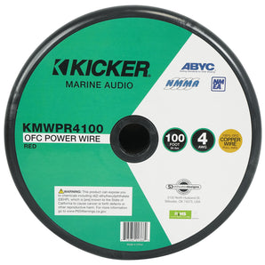 KICKER 47KMWPR4100 100 ft. 4 AWG Marine Power Wire in Red KMWPR4100