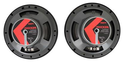 Pair Kicker 51KSS6704 6.75" Car Audio Component Speakers w/1" Tweeters