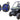 2) 6.5" Roll Cage Roll Bar SSV Tower Speakers for Honda Pioneer+Pods+Blue Grills