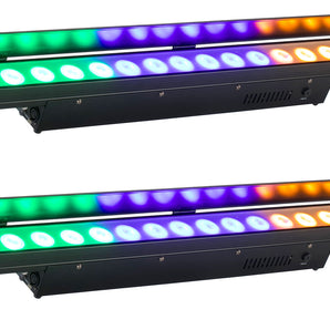 (2) American DJ Ultra LB18 18 x10W RF RGBAL Color Mixing LED DMX Wash Bar Lights