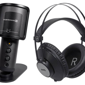 Beyerdynamic FOX Recording USB Podcast Microphone Mic+Stand+AKG K72 Headphones
