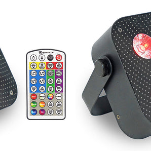 (2) Rockville MINI IR4 Black RGBWA+UV DJ Par Wash Up Lights+Wireless DMX+App