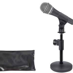 Samson Q8x Dynamic Microphone+Weighted Desktop Mic Stand For Studio/Podcast