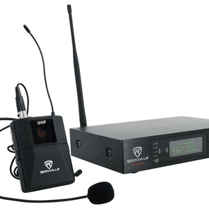 Rockville RWM61U Professional UHF Headset & Guitar Wireless Microphone System