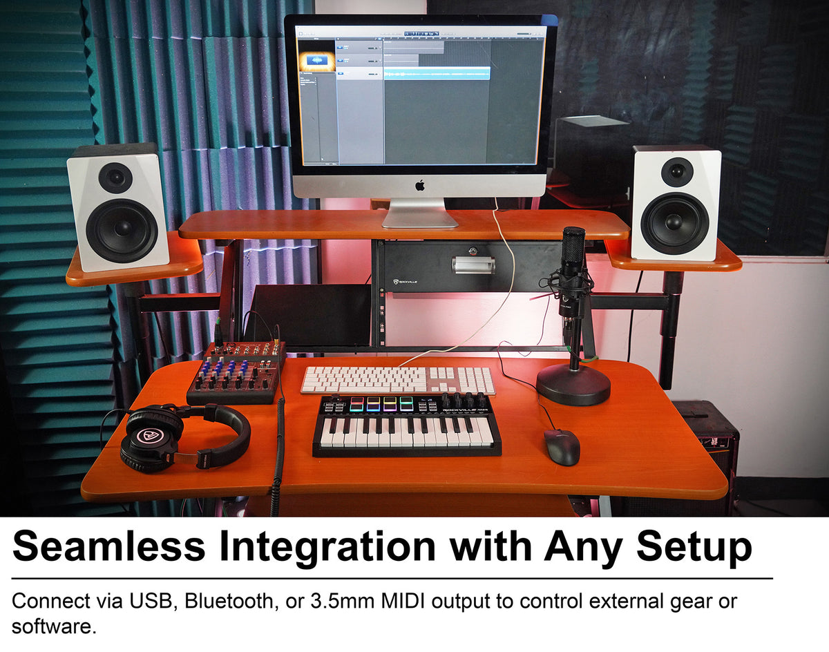 M25 Black Wireless MIDI Keyboard 25-Key + PRO‑M50 Headphones Bundle