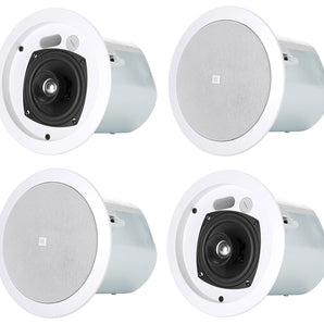 6) JBL Control 24CT 4" 70v Commercial Restaurant/Bar/Cafe White Ceiling Speakers