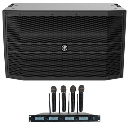 DRM12A Speaker & Quad Wireless UHF Microphone System