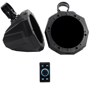 Pair SSV 6.5" Tower Speaker Pods w/ 1.5" Clamps+Memphis Bluetooth Controller