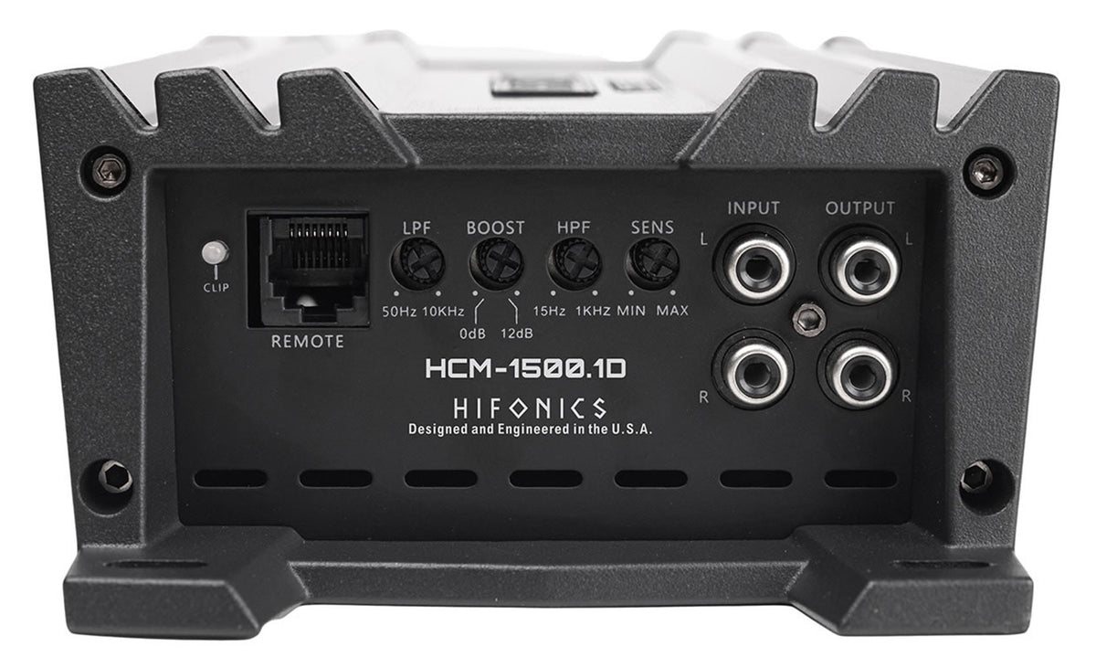 Hifonics HCM-1500.1D 1500 Watt Mono Amplifier Mini 1 Ohm Class D Car Stereo Amp