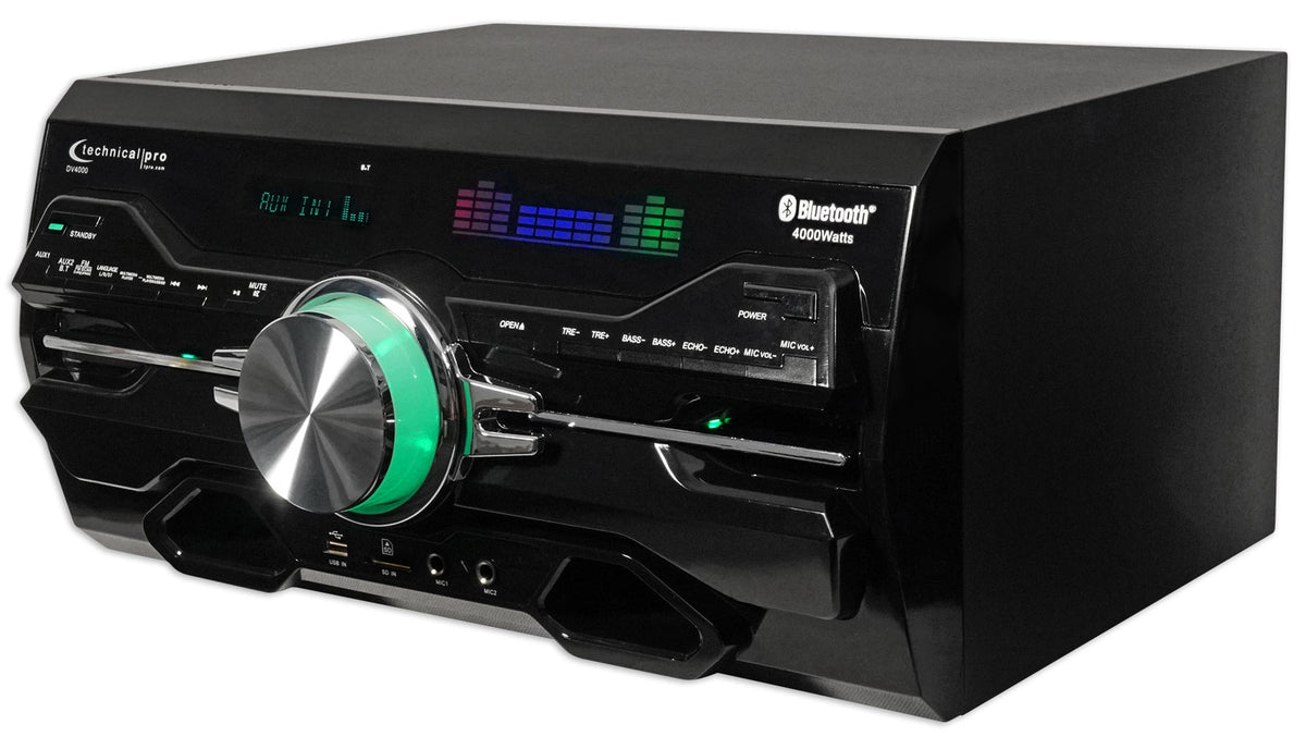 DV4000 4000W Home Theater DVD Receiver w/(4) 6.5" Black Ceiling Speakers