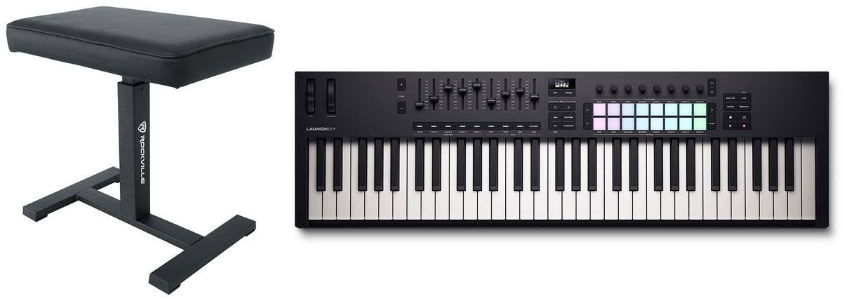 Launchkey 61 MK4 Keyboard Controller + AIR-BENCH Keyboard Bench