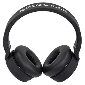 Rockville BTH5 Wireless Bluetooth Headphones with Mic, Foldable+Detachable Cable