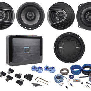 Alpine PDX-V9 900w 5-Channel Amplifier+Polk Audio 6.5"+5.25" Speakers+12" Sub