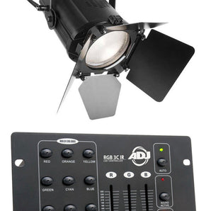 Chauvet DJ EVE F-50Z LED Fresnel Warm White D-Fi Spot Light, Zoom+DMX Controller