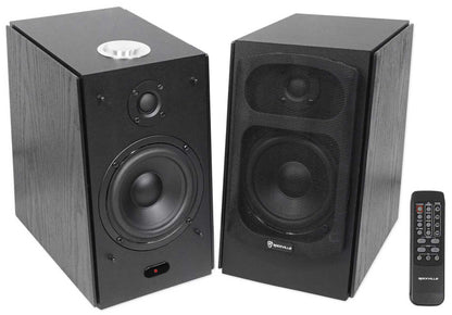 (2) HD5B 5" Powered Bluetooth Bookshelf Speakers w/37" Stands