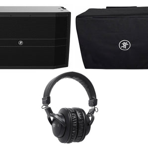 Mackie DRM12A-P 2000w 12" Passive DJ PA Speaker+Cover+Audio Technica Headphones