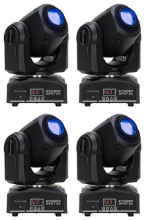 (4) Stinger Spot 30 White LED DMX Moving Head Lights