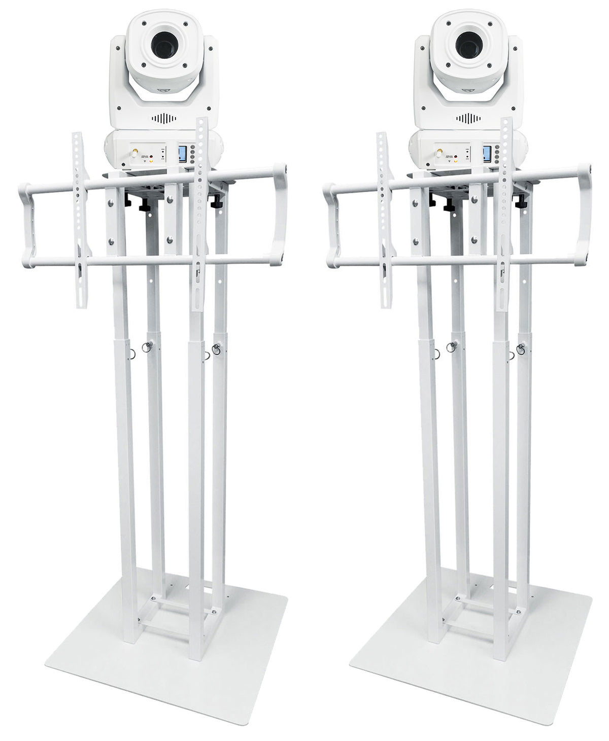 ROCK SPOT 260W White 2-Pack + RTP33-TV Totem/TV Stands Bundle