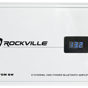 Rockville ATOM 8W 8 Channel 3500 Watt Marine/Boat Amplifier Amp w/Bluetooth