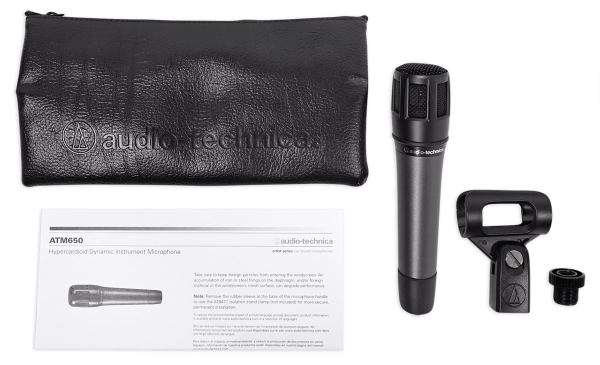 ATM650 Instrument Microphone with Kick Drum and Amp Mic Stand