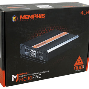 Memphis Audio MJP800.4 800w RMS 4 Channel Mojo Pro Car Amplifier+Amp Wire Kit