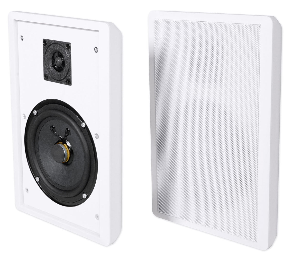 Rock Zone 8 Ch. Multi Room Home Receiver+(16) White Slim Wall Speakers