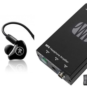 Mackie MP-220 Dual Dynamic Driver In-Ear Monitors+Case+Presonus Headphone Amp