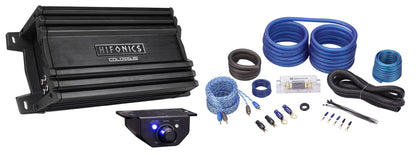 HCM-1500.1D 1500w Mono Amplifier Mini 1 Ohm Class D Car Amp + Wire Kit