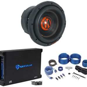 Memphis Audio MOJO MJP844 8" 1500w Competition Car Subwoofer+Amplifier+Amp Kit