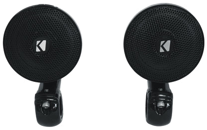 2) Kicker 47PSMB32 3" 100w PSM Motorcycle/ATV Handlebar Speakers in Black PSMB32