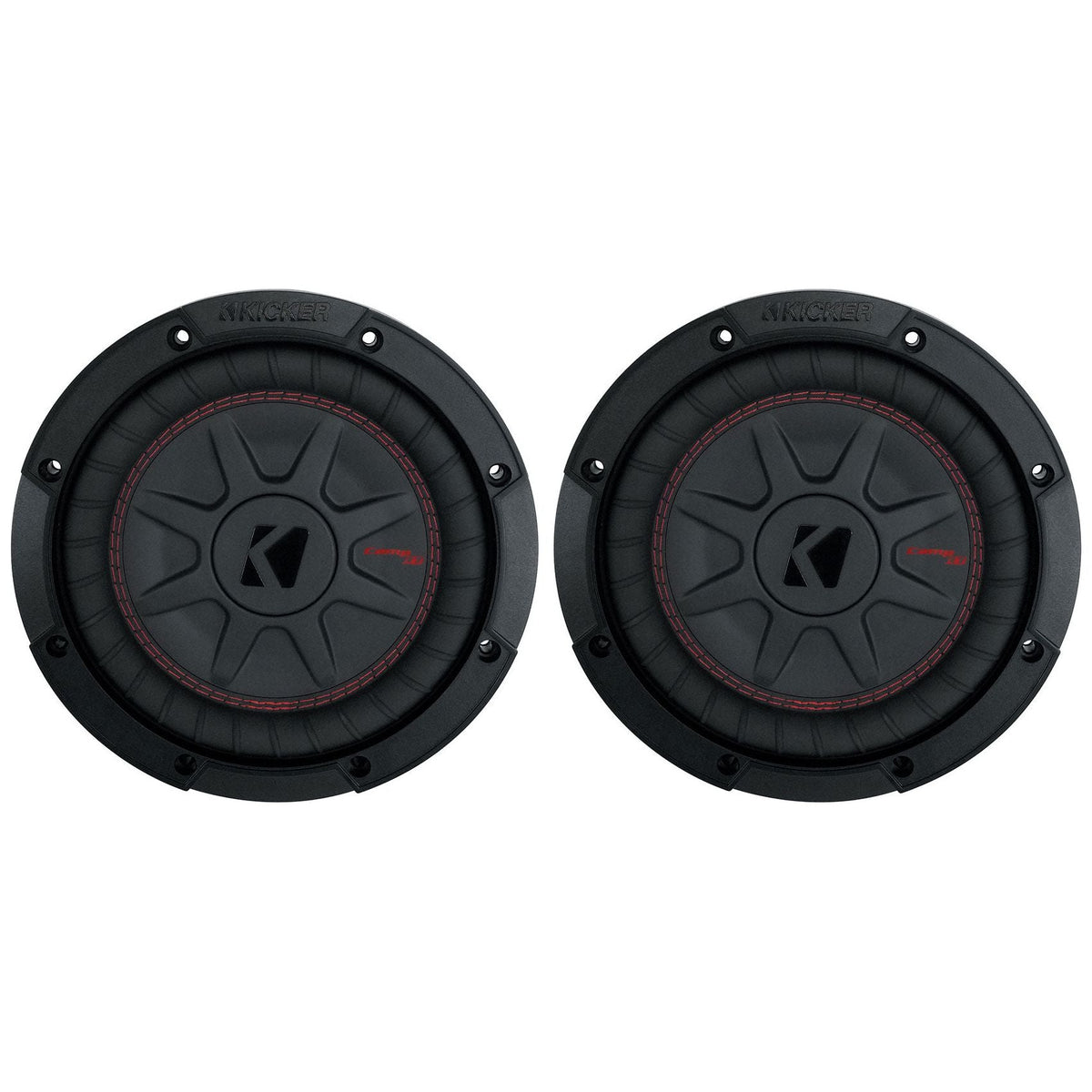 48CWRT82 CompRT8 600W Shallow Slim 8-Inch Subwoofers, DVC 2-Ohm (Pair)